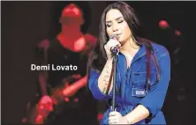  ?? CHRISTOPHE­R POLK — GETTY IMAGES ?? Demi Lovato