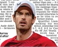  ?? REX ?? Support: Murray was backed after Wilander’s blast