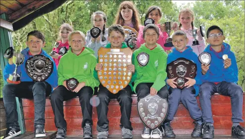  ??  ?? Dunbeg Primary School prize-winners kitted out in their 2016 leavers’ hoodies.