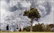  ?? REUTERS ?? Ash erupts from the Halemaumau crater near the community of Volcano during ongoing eruptions of the Kilauea Volcano in Hawaii, US, on Tuesday.