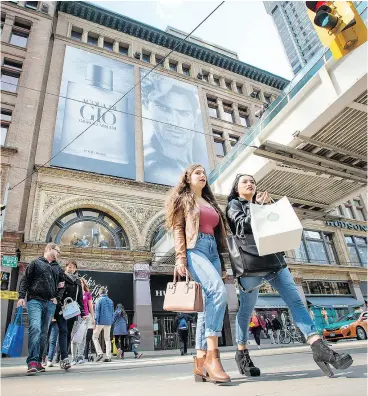  ?? PETER J. THOMPSON / NATIONAL POST FILES ?? “Consumers were the star of the show,” said Brian DePratto, senior economist with TD Economics, as household spending on goods was up 4.3 per cent in the first quarter.
