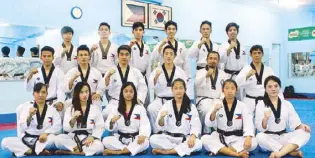  ??  ?? Members of the Peru-bound national team are, from left (front) Amor Perez, Rinna Babanto, Jocel Lyn Ninobla, Joyce Gaw, Janna Dominique Oliva and Elisabeth Cesista, (second row) Ernesto Guzman Jr., Jean Pierre Sabido, officials Igor Mella and Ji Ho...