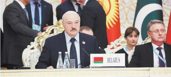  ??  ?? По мнению Александра Лукашенко, ОДКБ адекватно реагирует на современны­е вызовы.