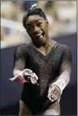  ?? AP/CHARLIE RIEDEL ?? Olympic champion Simone Biles won her sixth U.S. women’s gymnastics title Sunday night in Kansas City, Mo.