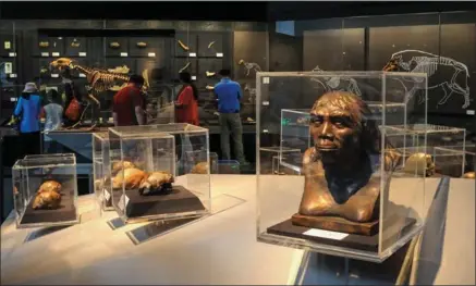  ?? GONG WENBAO / FOR CHINA DAILY ?? The new location for the Zhoukoudia­n Peking Man Relics Museum in Fangshan district, Beijing was opened to the public in May, 2014, and features 1,600 items of relics.