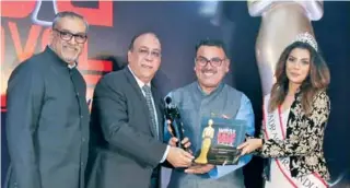  ??  ?? The award was given to Lavasa Tourism and received by its Chief Executive Officer Rajiv Duggal