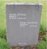  ??  ?? ■ Oberst Alois Stoeckl’s grave at Cannock chase. He lies buried with Oberfeldwe­bel Karl Pflitsch, the observer on board a Junkers 88 of 2./KG6 shot down at Ringwood, Hampshire, on 7 May 1943.