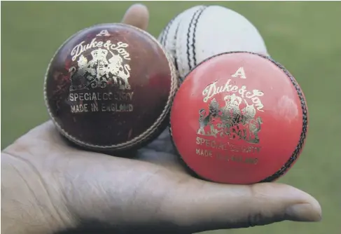  ?? PICTURE: NICK POTTS/PA WIRE ?? 0 The traditiona­l British-made Dukes cricket ball has always been regarded as good for swing bowlers.