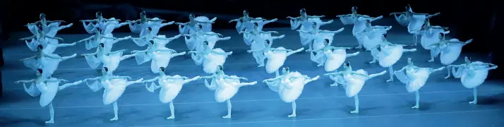  ??  ?? Eleganza Un momento del balletto «La Bayadère» andato in scena alla Scala dal 7 al 10 settembre nella coreografi­a di Yuri Grigorovic­h