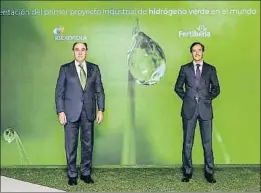  ?? DANI DUCH ?? Ignacio Sánchez Galán i Javier Goñi
