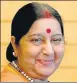  ??  ?? ▪ Sushma Swaraj