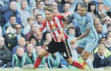  ??  ?? On-loan winger Adnan Januzaj in action on his Sunderland debut against Mnchester City in August