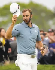  ?? Seth Wenig / Associated Press ?? Dustin Johnson nearly caught Brooks Koepka in the final round of the PGA Championsh­ip.