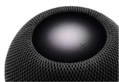  ??  ?? The glass panel lights up when the Homepod Mini is active