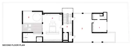  ??  ?? 1. SERVANT’S ROOM 2. TERRACE3. LOBBY4. MASTER BEDROOM 5. TERRACE GARDENSECO­ND FLOOR PLAN