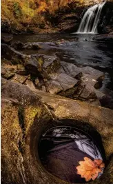  ??  ?? Left: Mark Callander described this picture from Falls of Falloch as ‘Trapped in Ice’