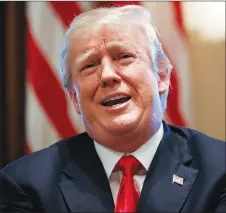  ?? AP PHOTO ?? President Donald Trump speaks during a cabinet meeting at the White House.