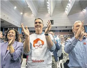  ?? BLOOMBERG ?? Campaña. El presidente Pedro Sánchez, en Barcelona.