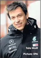  ??  ?? Toto Wolff Picture: EPA