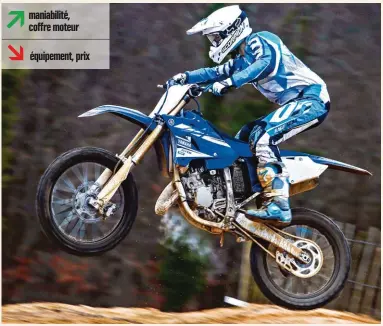  ??  ?? Les années passent, mais la 125 YZ reste au top grâce à sa partie-cycle quasiment irréprocha­ble, équilibrée et ultra-maniable. Le moteur a un gros potentiel que vous pouvez augmenter avec quelques pièces racing.