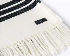  ??  ?? The Bohemia Blanket by Vancouver brand MINCA is crafted from 100 per cent Merino Wool, and costs $300.