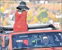  ?? NIKKI SULLIVAN/CAPE BRETON POST ?? A red dress is seen Sunday during the opening ceremonies for the national inquiry into missing and murdered Indigenous women and girls, which takes place in Membertou from today until Wednesday. The red dress is a symbol for missing and murdered...