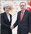  ??  ?? PARTNERS: May & Erdogan