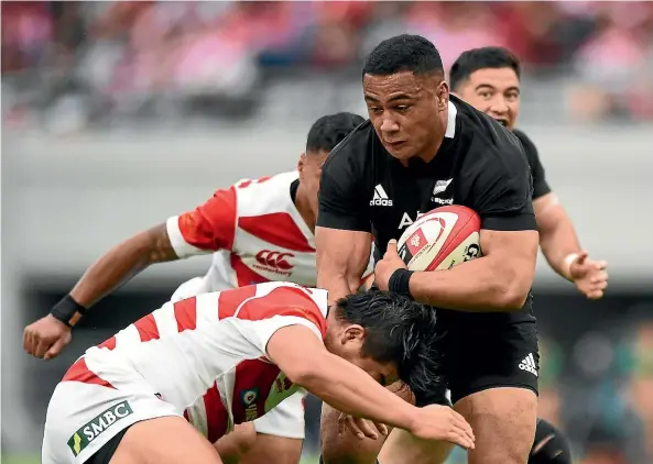  ?? GETTY IMAGES ?? All Blacks midfield star Ngani Laumape scored three tries against Japan in Tokyo last night.