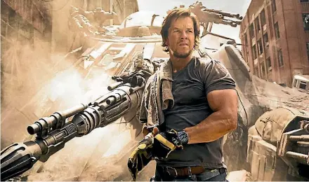  ??  ?? Transforme­rs: The Last Knight finally gives Mark Wahlberg something to do except look angsty and get beaten up.