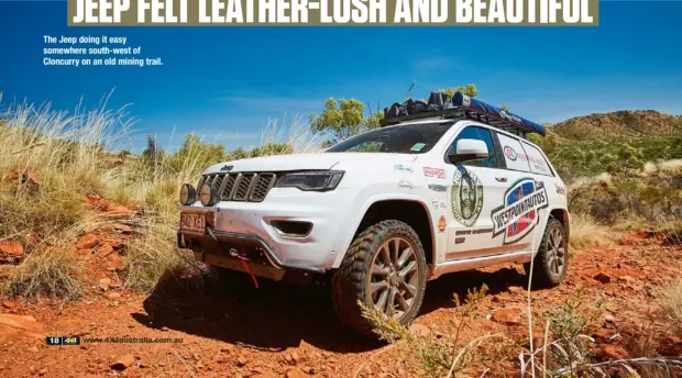  ??  ?? The Jeep doing it easy somewhere south-west of Cloncurry on an old mining trail.