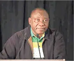  ?? PICTURE: COSATU TWITTER ?? DETERMINED: ANC deputy president Cyril Ramaphosa fully supports a commission of inquiry into state capture allegation­s.