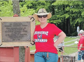  ?? SUBMITTED ?? Peterborou­gh Horseshoe Club member Ellen McCall placed fourth in the Women's C division at the recent 30th anniversar­y of the Elmer Hohl Tournament held at the Kahki Club in Waterloo.