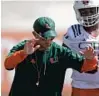  ?? ALAN DIAZ/AP ?? Manny Diaz has agreed to a 5-year deal as Miami’s football coach to replace Mark Richt, who retired Sunday.