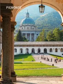  ??  ?? Il santuario di Oropa. In basso, un dessert di Matteo caffè e cucina.