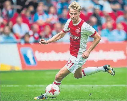  ?? FOTO: ARCHIVO MD ?? Frenkie de Jong, codiciado El Barça le sigue de cerca, además de Manchester City y PSG