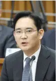  ??  ?? Samsung Group’s heir-apparent Lee Jae-Yong