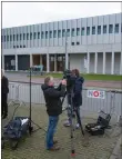  ??  ?? Media interest builds as the trial gets under way at The Hague