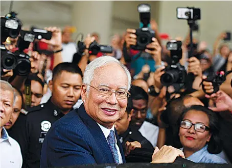  ??  ?? Malaysia’s former prime minister Najib Razak is facing five trials linked to an alleged multi-billion-dollar scam at state fund IMDB, which he founded in 2009. AFP