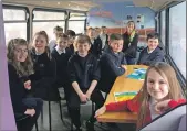  ??  ?? Pupils from Park Primary School on board the Wild about Scotland bus last week.