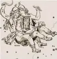 ?? Foto: Sternwarte Laupheim ?? Das Sternbild „Zwillinge“hat Johann Bayer in seinem Himmelsatl­as von 1603 so dargestell­t.