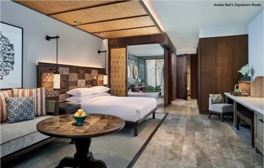  ??  ?? Andaz Bali’s Signature Room