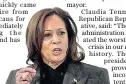  ?? ?? Kamala Harris, US vicepresid­ent