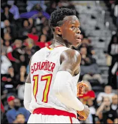  ?? GETTY IMAGES ?? Dennis Schroder seems to be developing in his role as the Hawks’ point guard. Entering Thursday, he was averaging 21.6 points over his past eight games.