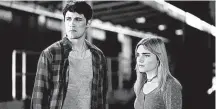  ?? ELIOT BRASSEAUX/CW ?? The Winchester­s (CW at 8 ) John (Drake Rodger, above, with Meg Donnelly) gets a message from a stranger; Carlos, Latika and Ada try to find answers as the clock ticks; Mary and John share an awkward reunion.