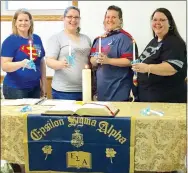  ?? Photograph submitted ?? The newly elected officers of Beta Alpha are, from left: treasurer Karen Kitterman, secretary Meghan Good, president Amy Barnett and vice president Sandy Fletcher.