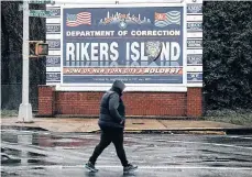  ?? /ARCHIVO ?? La crisis que aqueja a la Gran Manzana debido a la pandemia, también afecta a la cárcel de Rikers Island.