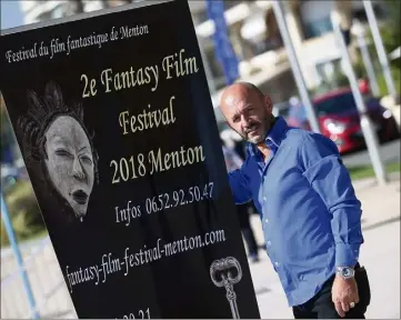  ?? (Photo Sébastien Botella) ?? Fabrice Ceccherini organise, pour la deuxième année, le Festival du film fantastiqu­e de Menton.