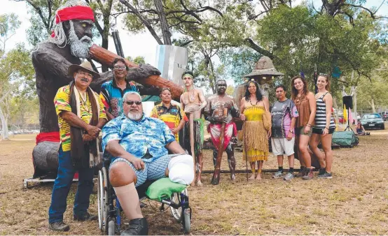  ?? DIVERSITY: Dr Farvardin Daliri, with Aboriginal elders Albert Abdul- Rahman and Virginia Wyles with King Bundawaal and others at last year’s Cultural Festival. ??