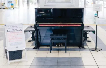  ?? ?? A street piano in Kakogawa, Japan. It is due to be removed the main train station on Sunday because it was being played too loudly or for too long. Photograph: Kakogawa City Council