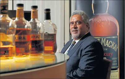  ??  ?? DR VIJAY MALLYA: Once dubbed ‘the Richard Branson of India’, bought Whtye and Mackay in 2007, and sold it seven years later to Andrew Tan.